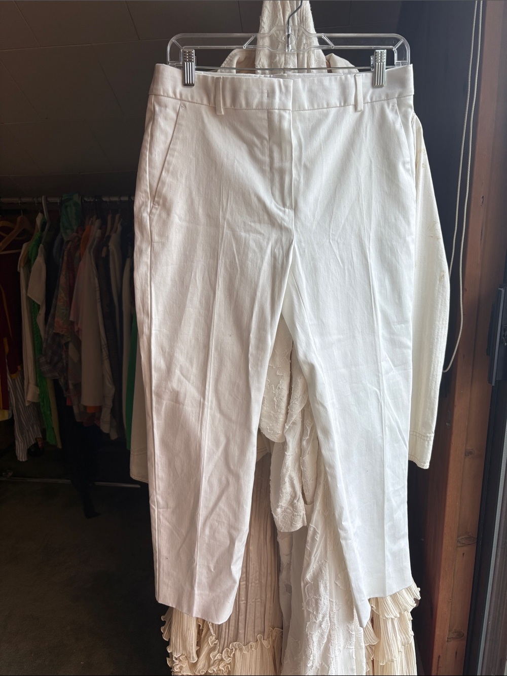 MaxMara White Straight-Leg Chinos